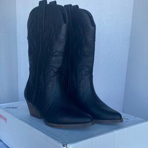 Sugar‎ Tammy Black Heeled Western Boots